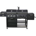 Barbecue El Fuego 4 in 1 Kombigrill Arizona Smoker Gasgrill Holzkohlegrill BBQ, Grillfläche 27 x 42 cm