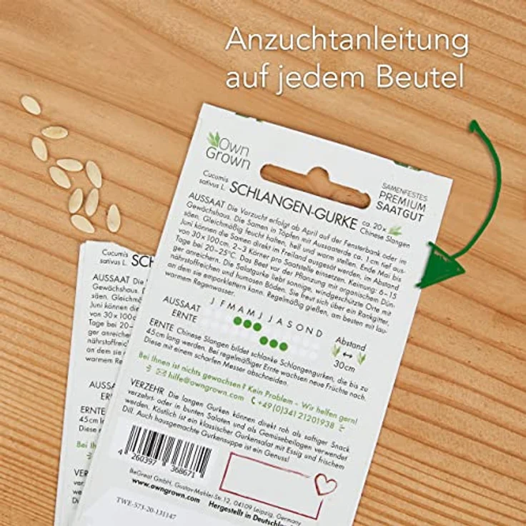 Gurken Samen Set 6 Sorten Gurken Saatgut Mit Freilandgurken Samen Einlegegurken – Bild 5