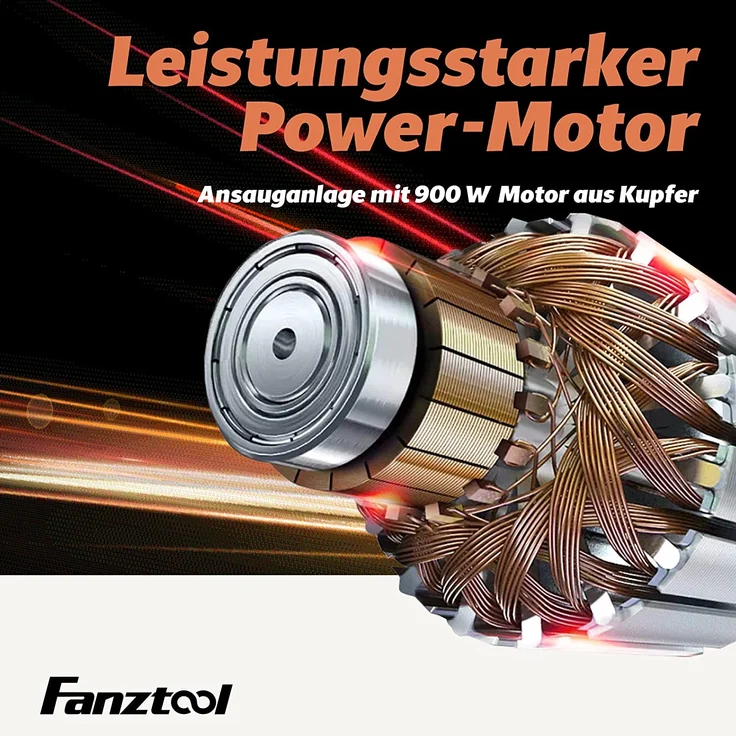 FANZTOOL mobile Absauganlage 900W mit wiederverwendbaren Staubbeutel und Metallgehäuse, Späneabsauganlage geeignet für Werkstatt und Baustelle – Bild 3
