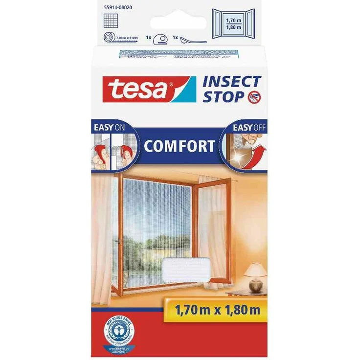 TESA Fliegengitter weiß 170x180 Comfort-Fenster – Bild 1