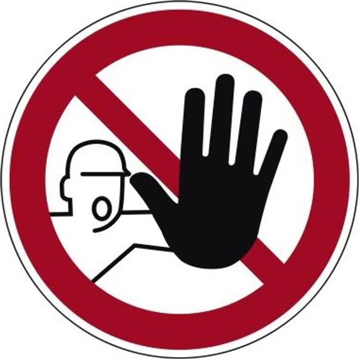Neutralware Hinweisschild P006 Zutritt für Unbefugte verboten Hart-PVC
