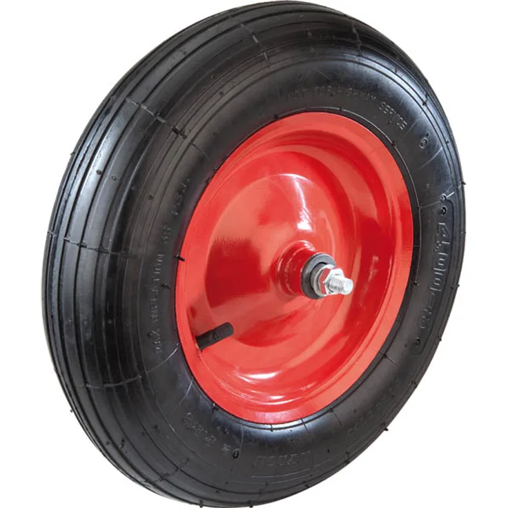 Schubkarrenrad mit Achse - Bohrung 20mm, Gewinde 12mm (farblich sortiert)