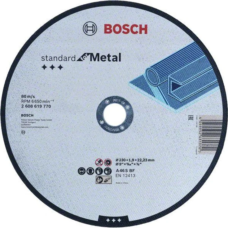 Bosch Professional Trennscheibe gerade, Standard for Metal Straight 230 mm, 22.23 mm