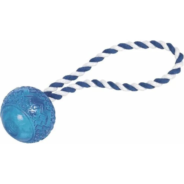Nobby TPR Ball mit Seil blau 26 cm