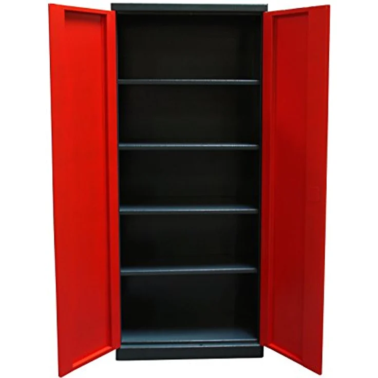 Werkzeugschrank Werkstattschrank Metallschrank XL 2-türig anthrazit 192x78x58cm – Bild 3