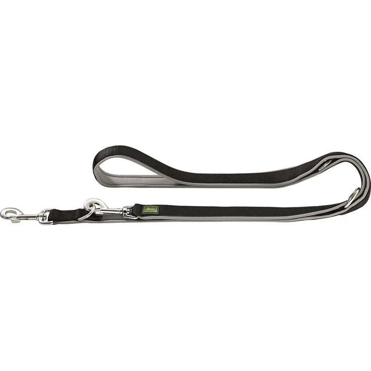 Hunter Hunde-Leine verstellbar Neopren schwarz-grau 10-200 – Bild 1