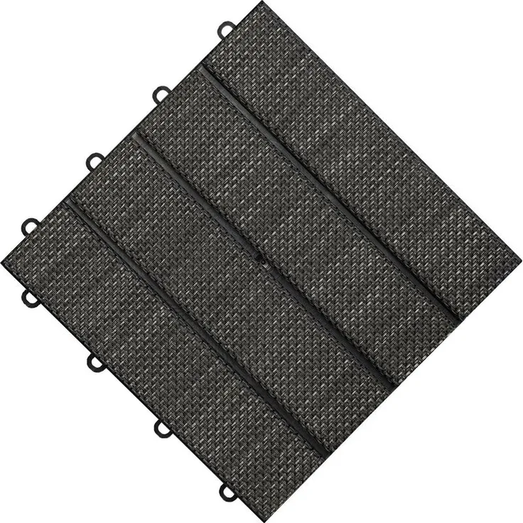 florco® Klickfliese Tex, anthrazit, 30 x 30 x 3,1 cm, 6 Stück/Pack (0,54 m²)