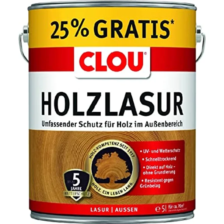 Clou Holzlasur Palisander 5 LTR.