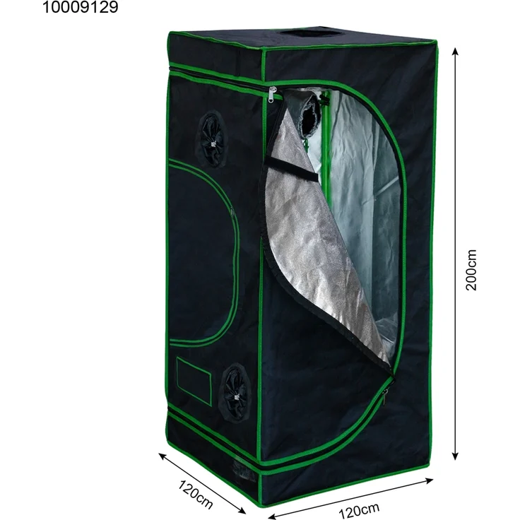 Growbox Gewächshaus Indoor Pflanzenzelt Zuchtzelt Growroom Zuchtschrank Darkroom Zimmergewächshaus Growschrank - 120x120x200 cm – Bild 4