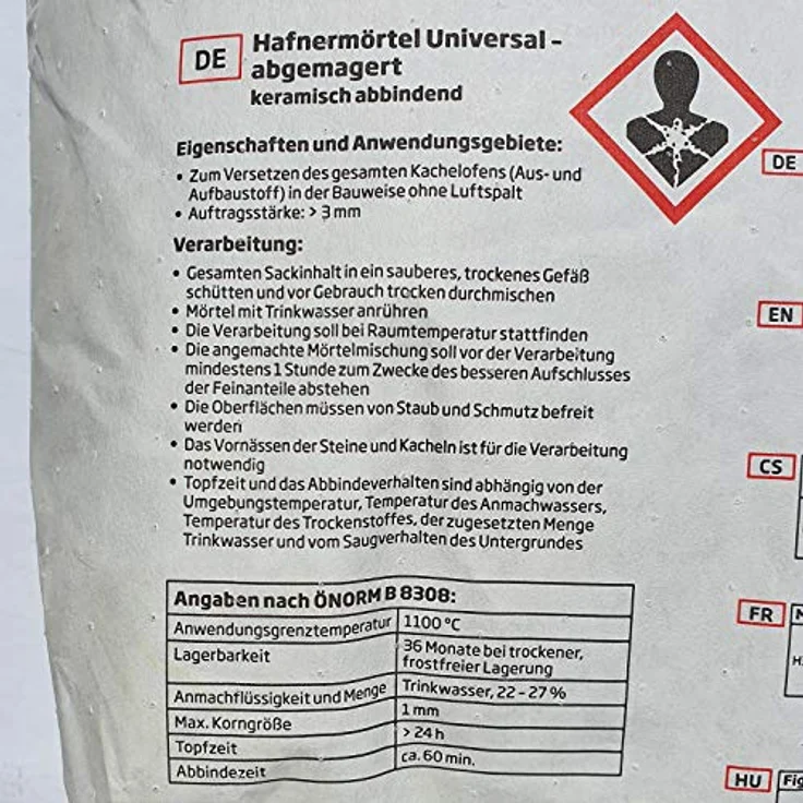 ECI Hafnermörtel Universal 25 KG-Sack – Bild 2