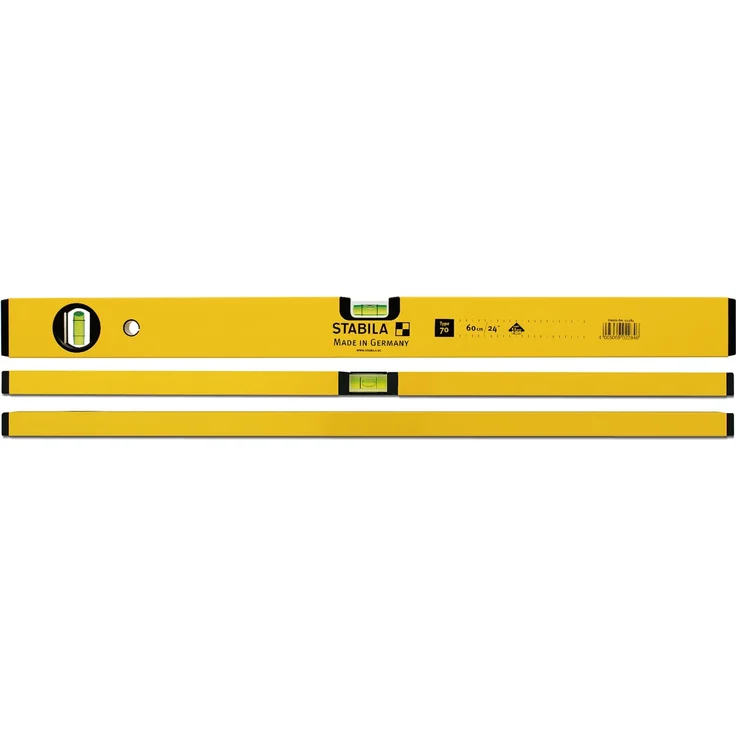 STABILA Wasserwaage Type 70, 90 cm, leichtes Alu-Profil, 1 Horizontal-Libelle, 1 Vertikal-Libelle, Made in Germany – Bild 4