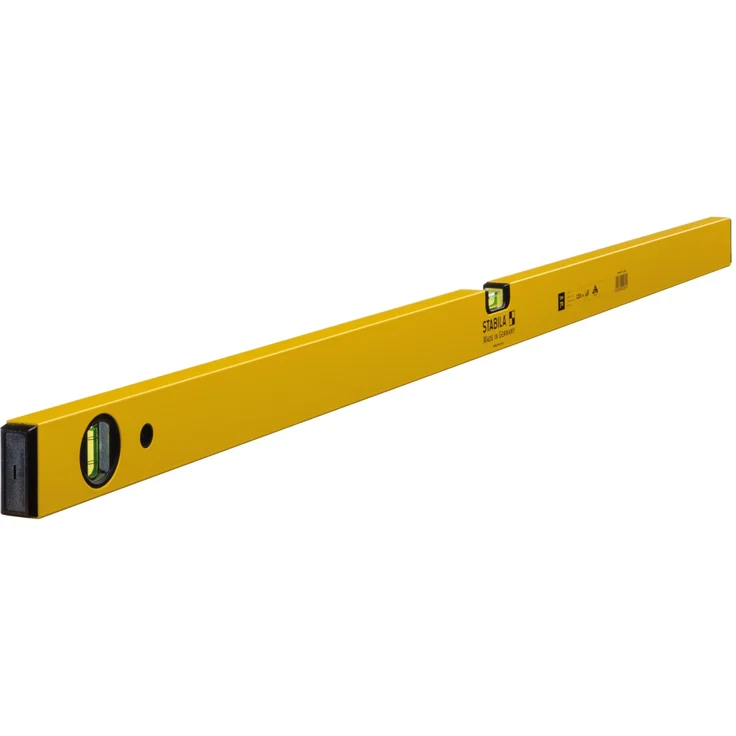 STABILA Wasserwaage Type 70, 120 cm, leichtes Alu-Profil, 1 Horizontal-Libelle, 1 Vertikal-Libelle, Made in Germany – Bild 1
