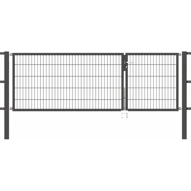 Alberts Doppeltor Flexo mit Zubehör | anthrazit | Breite 100 + 200 cm | Höhe 100 cm 
(646974)