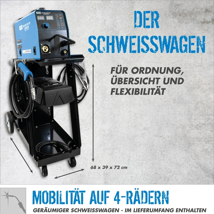 GÜDE Uni-Mig 205 SYN Universal Schweißgerät Fülldrahtschweißer Schweißer 200A – Bild 5