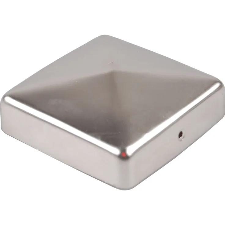 10x Pfostenkappe Edelstahl 121 mm Pyramide Abdeckkappe für Pfosten 12x12cm