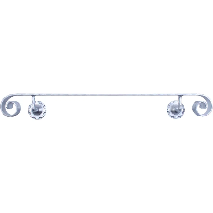 Alberts Handlauf | Schmiedeeisen, 2 Stützen | feuerverzinkt | 40 x 1000 mm 
(440039)