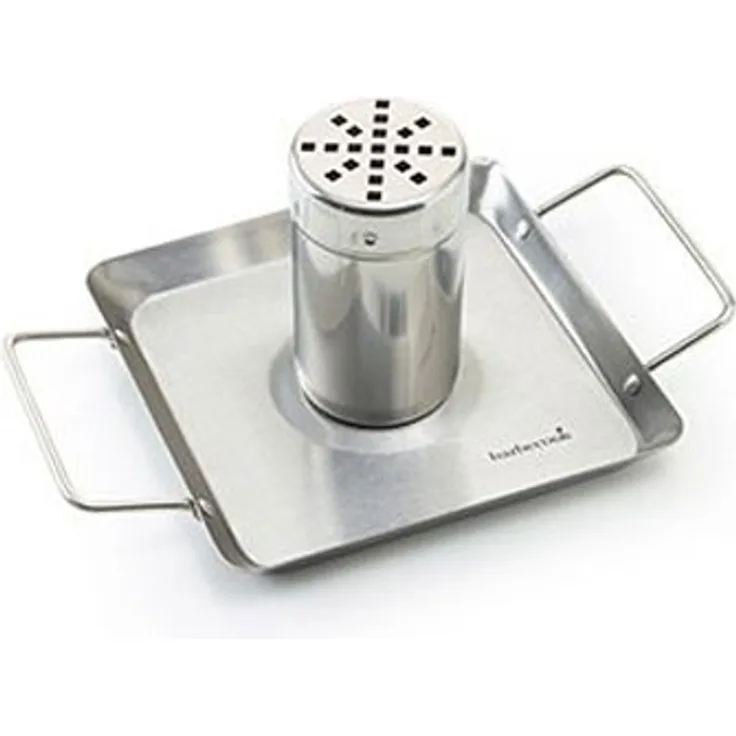 barbecook Ständer Halter Grill-Zubehör Hähnchen-Halterung matt mit Abtropf-Schale, Silber