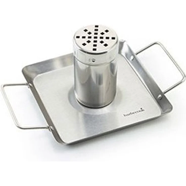barbecook Ständer Halter Grill-Zubehör Hähnchen-Halterung matt mit Abtropf-Schale, Silber