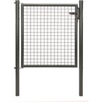 Alberts Wellengitter-Einzeltor mit Zubehör | anthrazit-metallic | Breite 125 cm | Höhe 100 cm 
(650162)