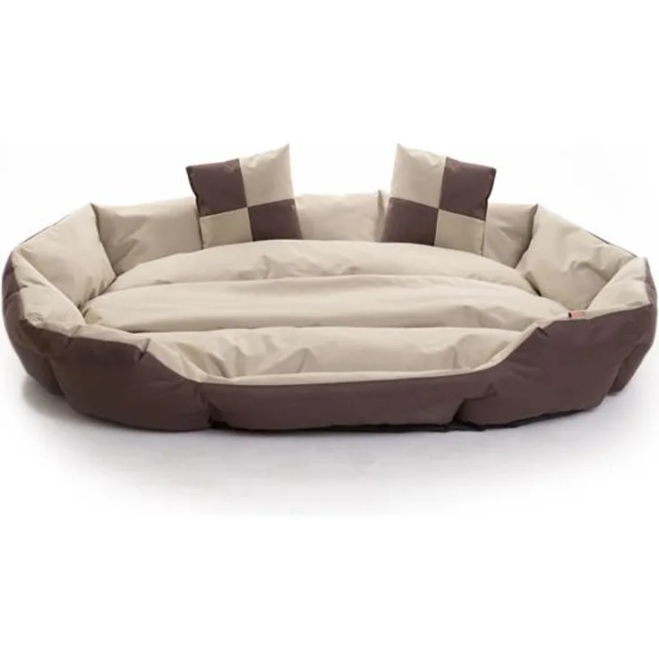Hundebett Hundekissen Hundekorb 85x70x20 cm Haustierbett Hundesofa Dunkelbraun