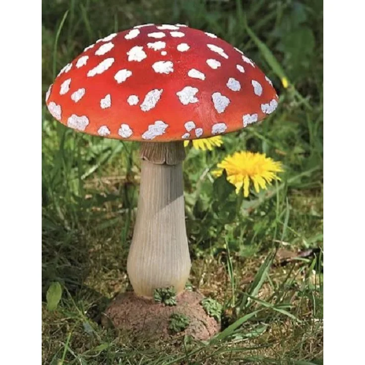 Pilz Fliegenpilz Dekopilz Kunstharz rot weiß DEKO Pilz dünn