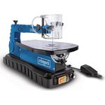 Scheppach Dekupiersäge DECO SWITCH 230-240V 50Hz 70W | Schnitthöhe/-tiefe: 50 / 405 mm inkl. Variabler Drehzahl | LED Leuchte + Fußpedal
