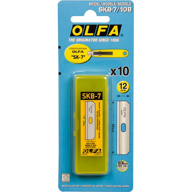 Olfa 10 x Ersatzmesser SKB Klingen für Sicherheitsmesser SK-7