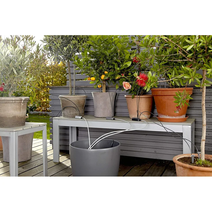 GARDENA city gardening Urlaubsbewässerung: Pflanzenbewässerungs-Set für drinnen und draußen, individuelle Bewässerung von bis zu 36 Pflanzen (1265-20) Netzbetrieb mit eingebautem Zeitschalter – Bild 5