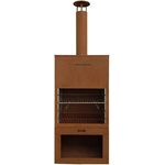 Westmann Stahl Grill Gartenkamin Feuerstelle rost 70x41x229 cm