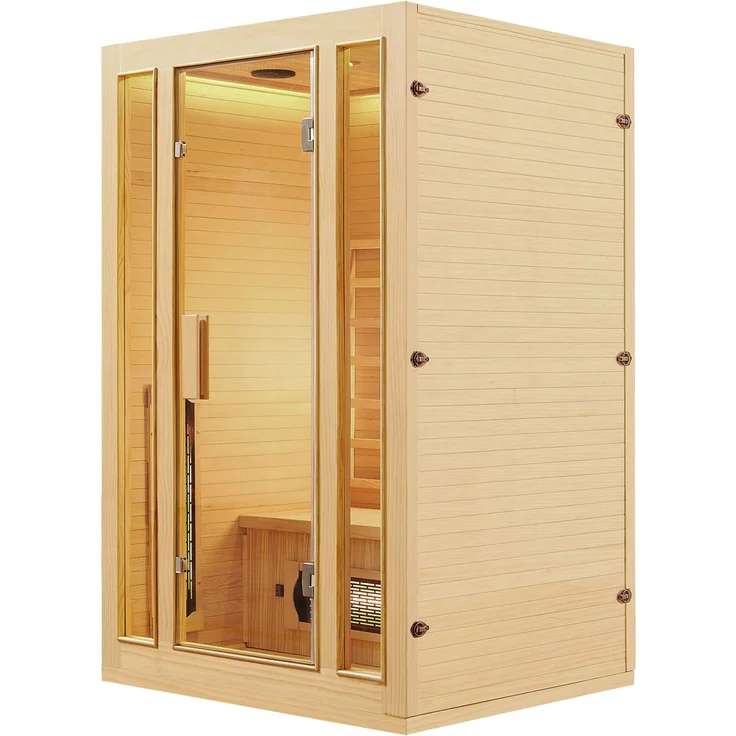 Artsauna - Infrarotkabine Nyborg S120V – Vollspektrum Infrarotsauna - 2 Personen – LED-Farblicht, digitaler Steuerung – Hemlock-Holz – Bild 2