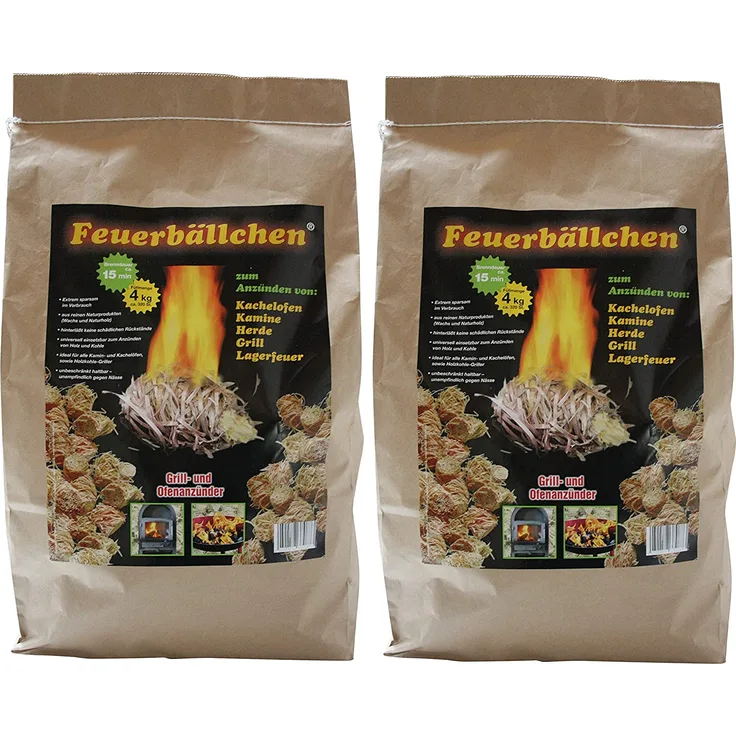 Raiffeisenwaren Feuerbällchen Anzünder, Inhalt 8 kg, Brenndauer 10 min