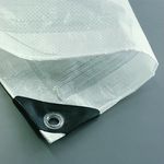 NOOR Abdeckplane Hobby 120g-m² Gewebeplane ca. Größe 6x8 m Farbe weiß
