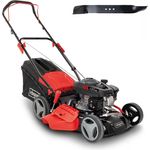 Scheppach MP150-46 Benzin Rasenmäher - 46cm Schnittbreite | 3,5 PS | 7-fache Schnitthöhenverstellung | 55 Liter Fangkorb | Seitenauswurf | Mulchfunktion | Reinigungsfunktion | inkl. Ersatzmesser