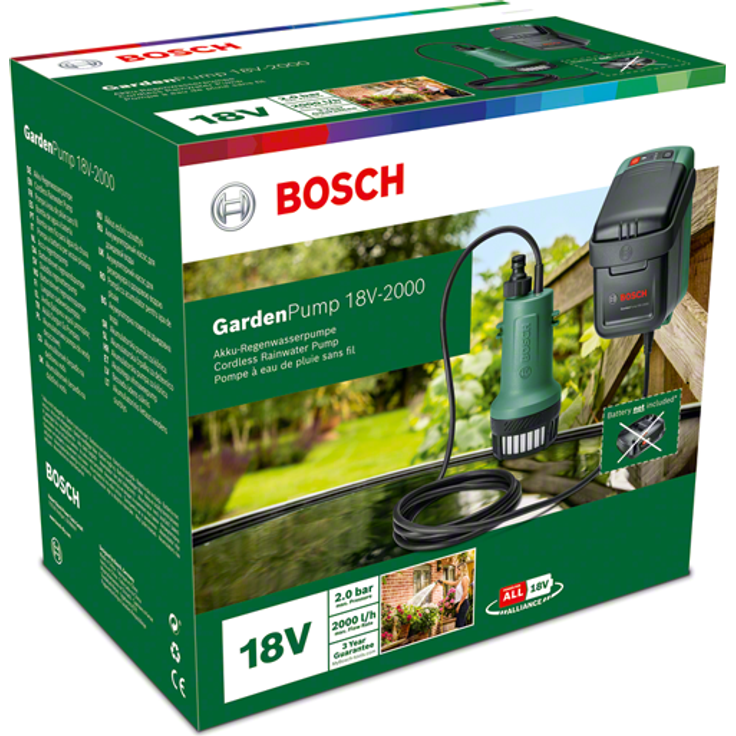 Bosch GardenPump 18V-2000 06008C4203 Power for All 18V ohne Akku ohne Ladegerät – Bild 4