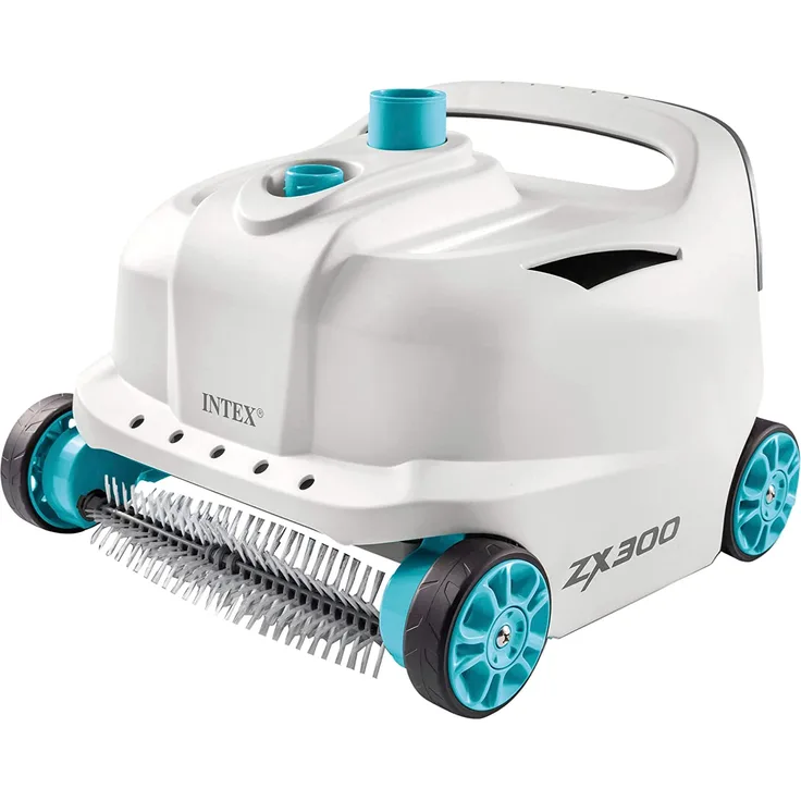Intex 28005 Poolroboter ZX300 Deluxe Auto Pool Cleaner Bodensauger Poolreiniger 1,8 l Fangkorb, für Salzwasser geeignet, 0,15 mm Filternetz