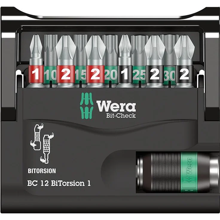 Wera 05057420001 Sortiment, Bit-Check BiTorsion 1, 12-teiliges Bit-Set, 25 mm – Bild 11