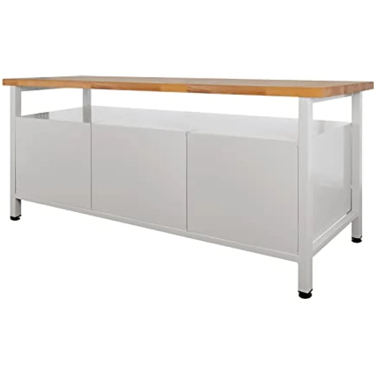 Werkbank / Werktisch 3 Schubladen, 1 Fachboden, 1 Tür, L1700xB600xH840mm – Bild 2