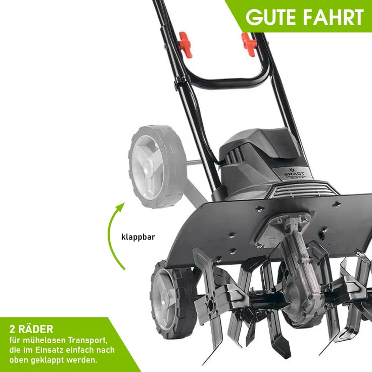 BRAST Motorhacke Elektro Gartenfräse 1200 Watt 40cm Arbeitsbreite 24 Hackmesser Kultivator Ackerfräse Hacke – Bild 10