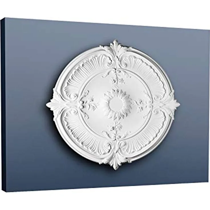 Zierrosette Stuck Orac Decor R73 LUXXUS Rosette Stuck Barock Dekor aus stoßfestem Polyurethan 70 cm Durchmesser
