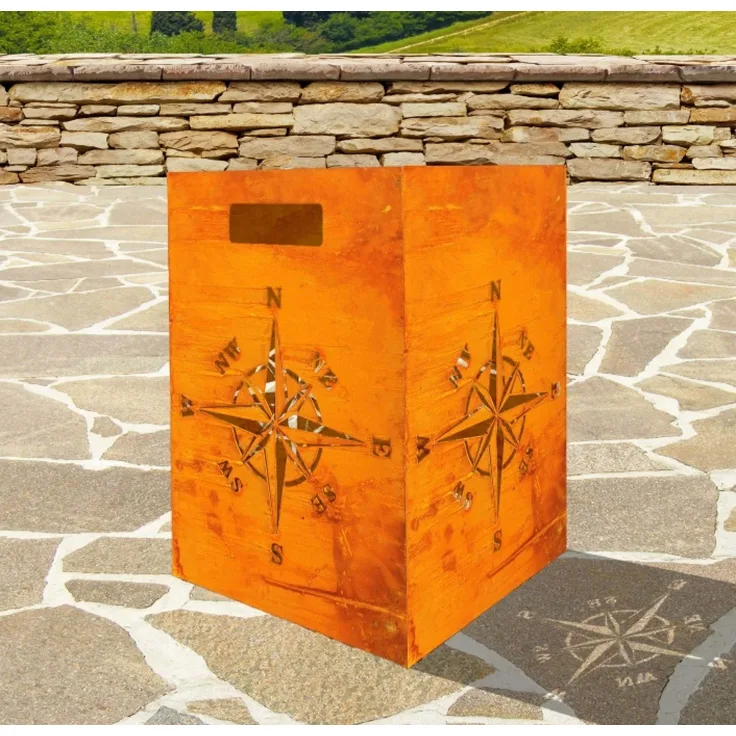 Westerholt 2621 Feuerstelle Kompass Rost-Optik 38x38x56cm