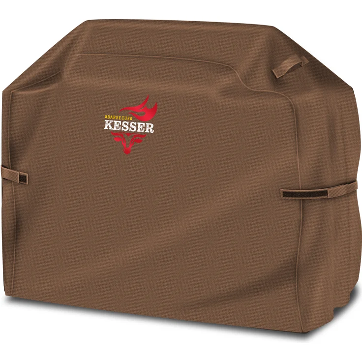 KESSER Premium BBQ Grillabdeckung Gasgrill Grillhaube Abdeckung Wetterfest - für Weber, Brinkmann, Char Broil Grill Abdeckhaube Schutzhülle 600D Oxford- Gewebe Reißfest Braun, 147 x 61 x 122 cm (BxTxH) – Bild 1