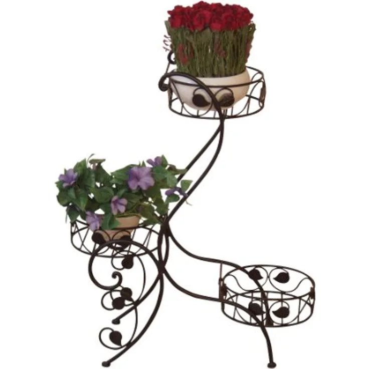 Heinz Hofmann 3177.S Blumenständer - Metall - Schwarz - B. 59 x T. 26 x H. 73 cm