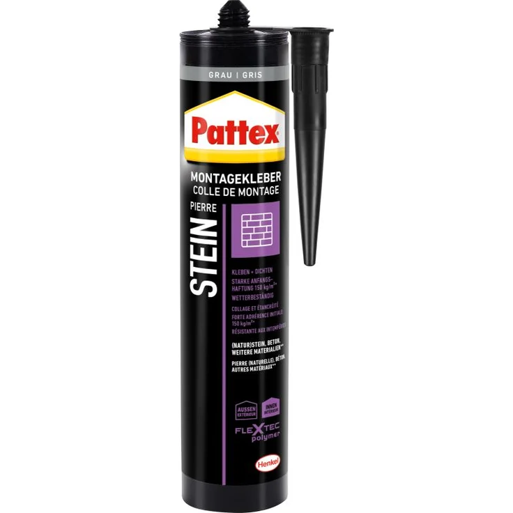 Pattex Stein Montagekleber Herstellerfarbe Grau PTRST 420g – Bild 1