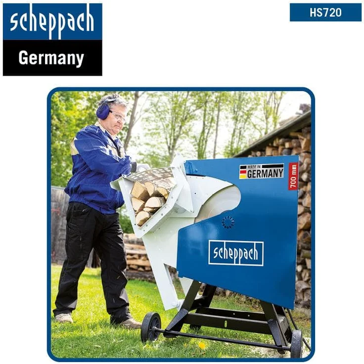 Scheppach Wippkreissäge HS720 Brennholzsäge Wippsäge | MADE IN GERMANY | 400V mit 4500W Leistung | Sägeblatt Ø 700mm | Schnitthöhe 60-240mm | max. Scheitholz 370 x 240 mm | Wendeschnitt max. 250 mm – Bild 2