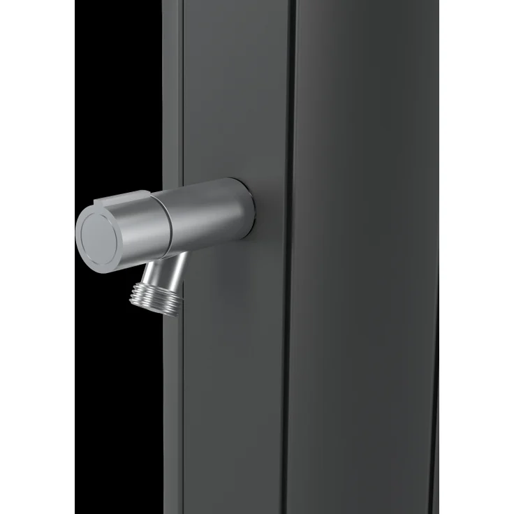 Gre Aluminium Solardusche schwarz 30L + Fußwasserhahn – Bild 3