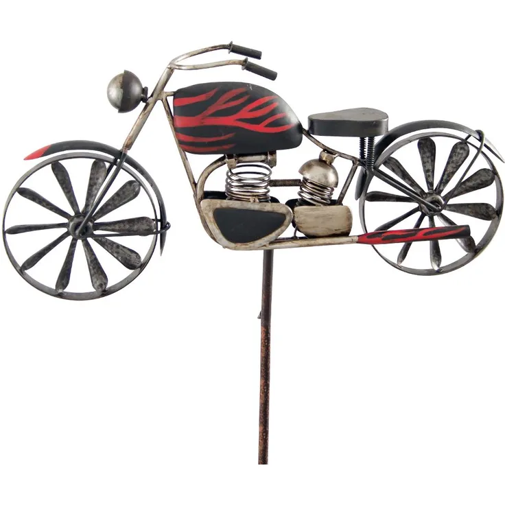 Motorcycle RED FLAME Metall - Windspiel