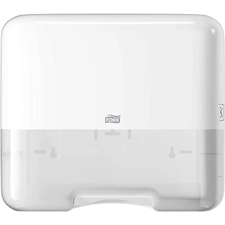 Tork Mini Spender für Zickzack und Lagenfalz Papierhandtücher 553100, Elevation Design - Kompakter H3 Handtuchspender für Falthandtücher zur Einzelblattentnahme, weiß – Bild 1