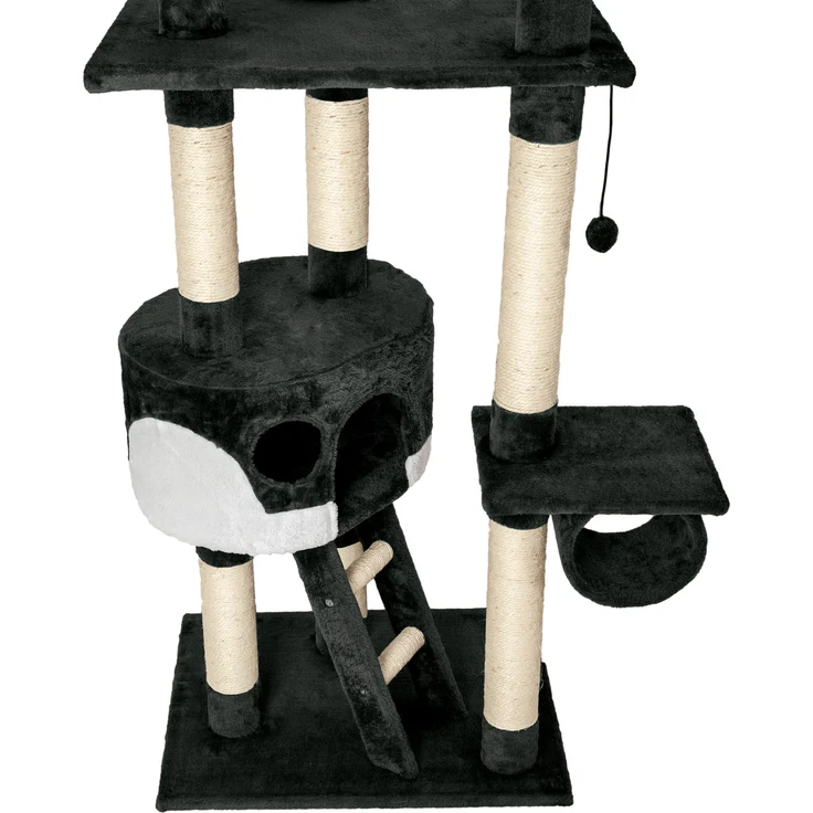 tectake Kratzbaum Hansi 260cm - schwarz/weiß – Bild 7