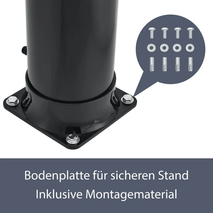 Juskys Solardusche Victoria 20 l Gartendusche mit Regendusche und Thermostat Schwarz Gartenschlauch Anbindung justierbare Duschkopf-Halterung – Bild 5