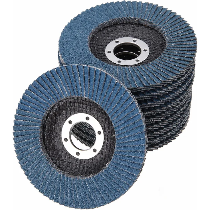 Fächerschleifscheiben Lamellenscheiben 115mm flach P40 Blau 5x